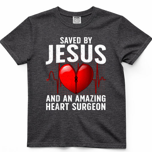 Cool Heart Surgery for Men Women Heart Cardiac Rehab Jesus T-Shirt
