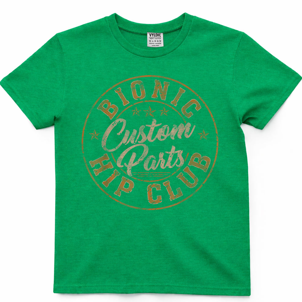 Bionic Hip Club Custom Parts Funny Hip Replacement T-Shirt