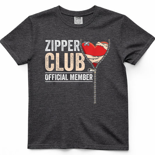 Open Heart Surgery Survivor Zipper Club Member Get Well Gift T-Shirt