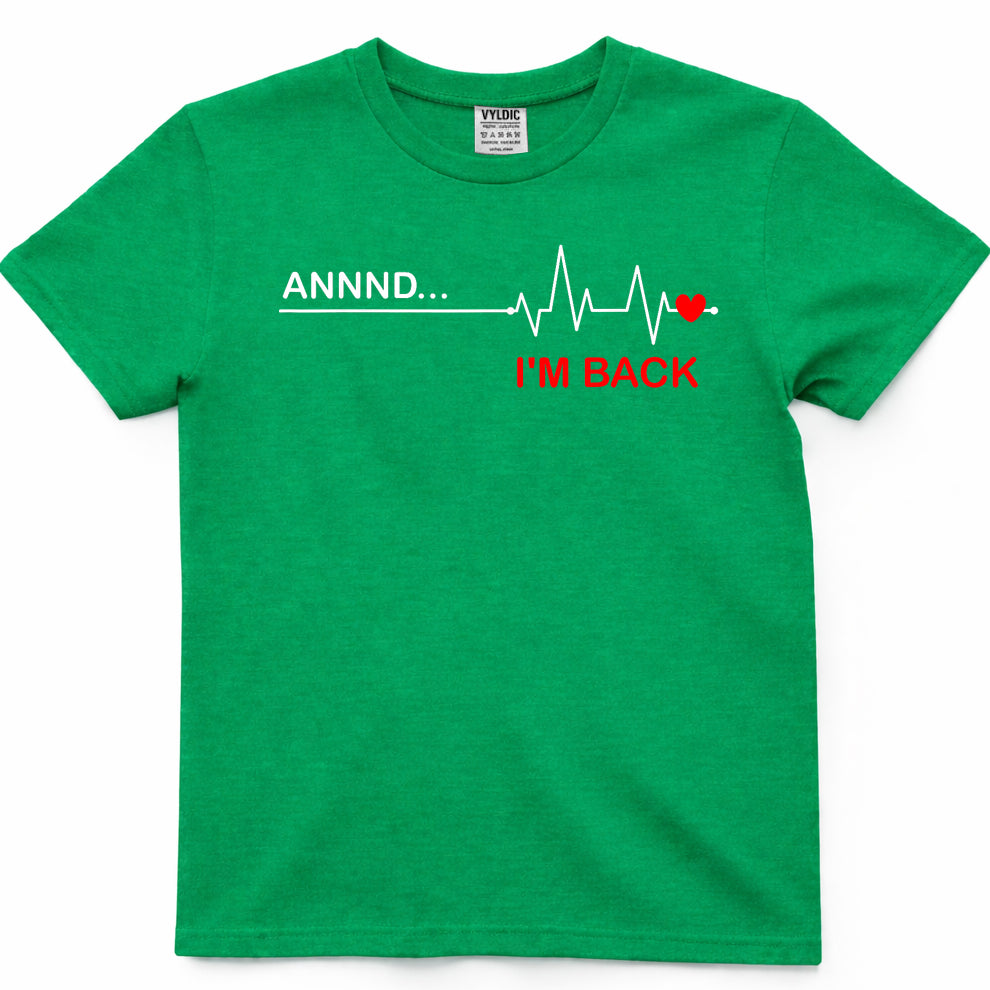 Coronary Bypass Artery Open Heart Diseases Surgery Heartbeat Short Sleeve T-Shirt