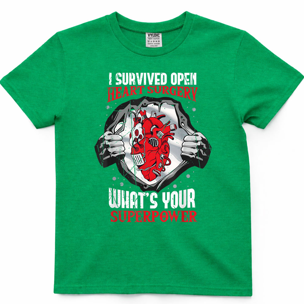 I Survived Open Heart Surgery What's Your Superpower T-Shirt