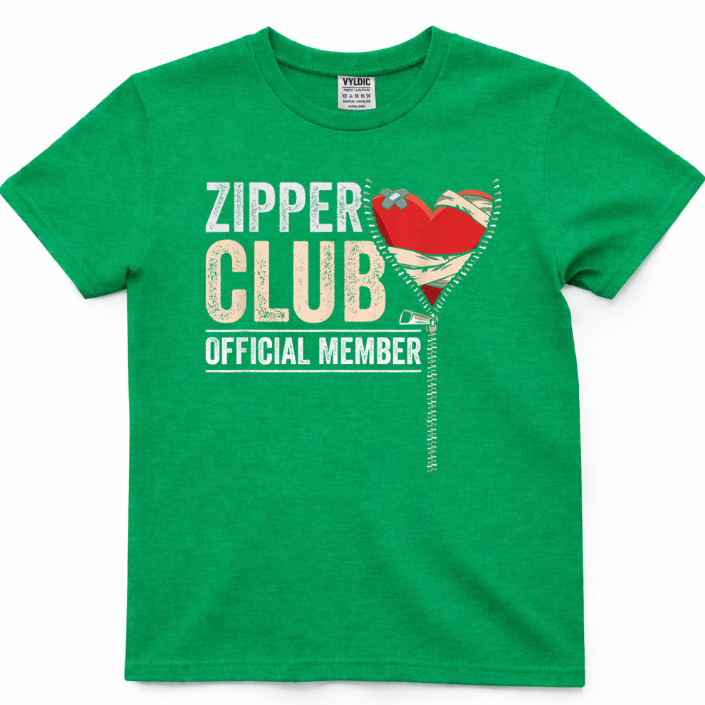 Open Heart Surgery Survivor Zipper Club Member Get Well Gift T-Shirt