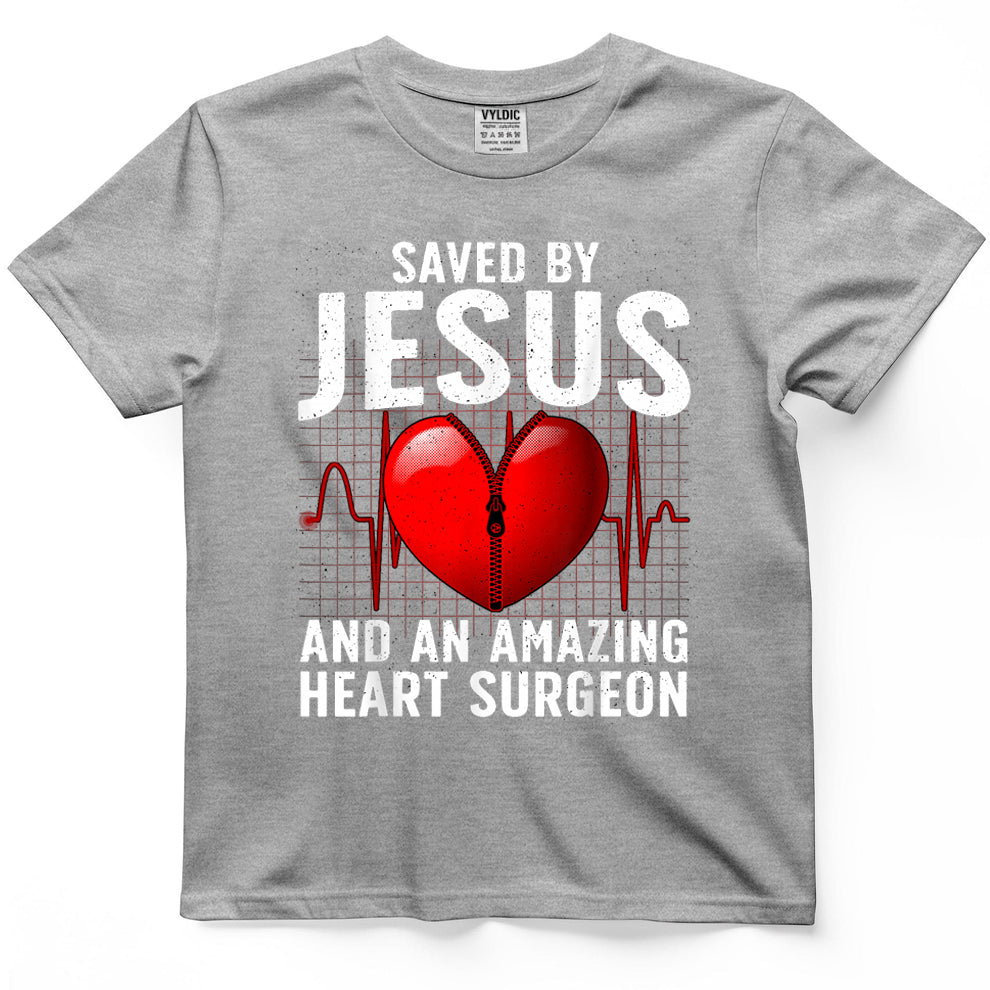 Cool Heart Surgery for Men Women Heart Cardiac Rehab Jesus T-Shirt
