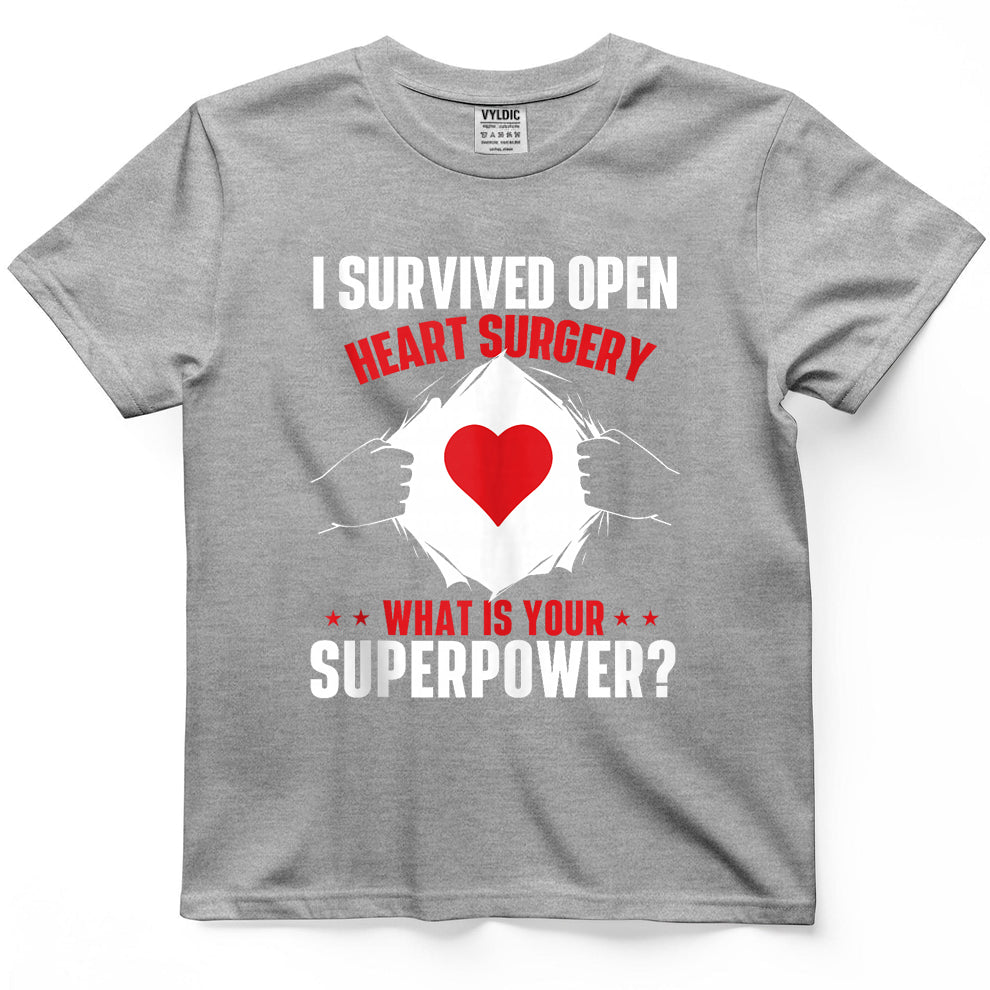 I Survived Open Heart Surgery Heart Attack Survivor Recovery T-Shirt