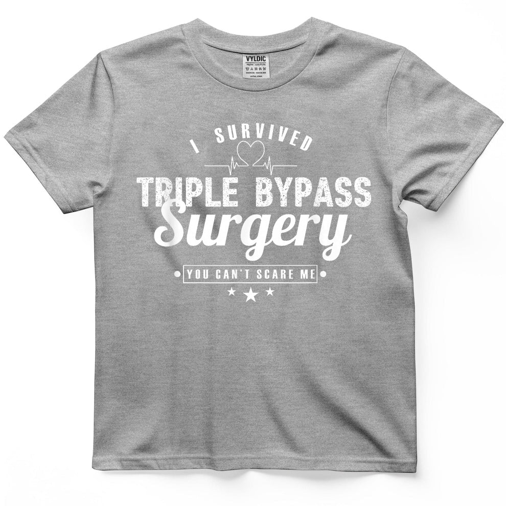 Open Heart Surgery Recovery Apparel I Survived Triple Bypass T-Shirt