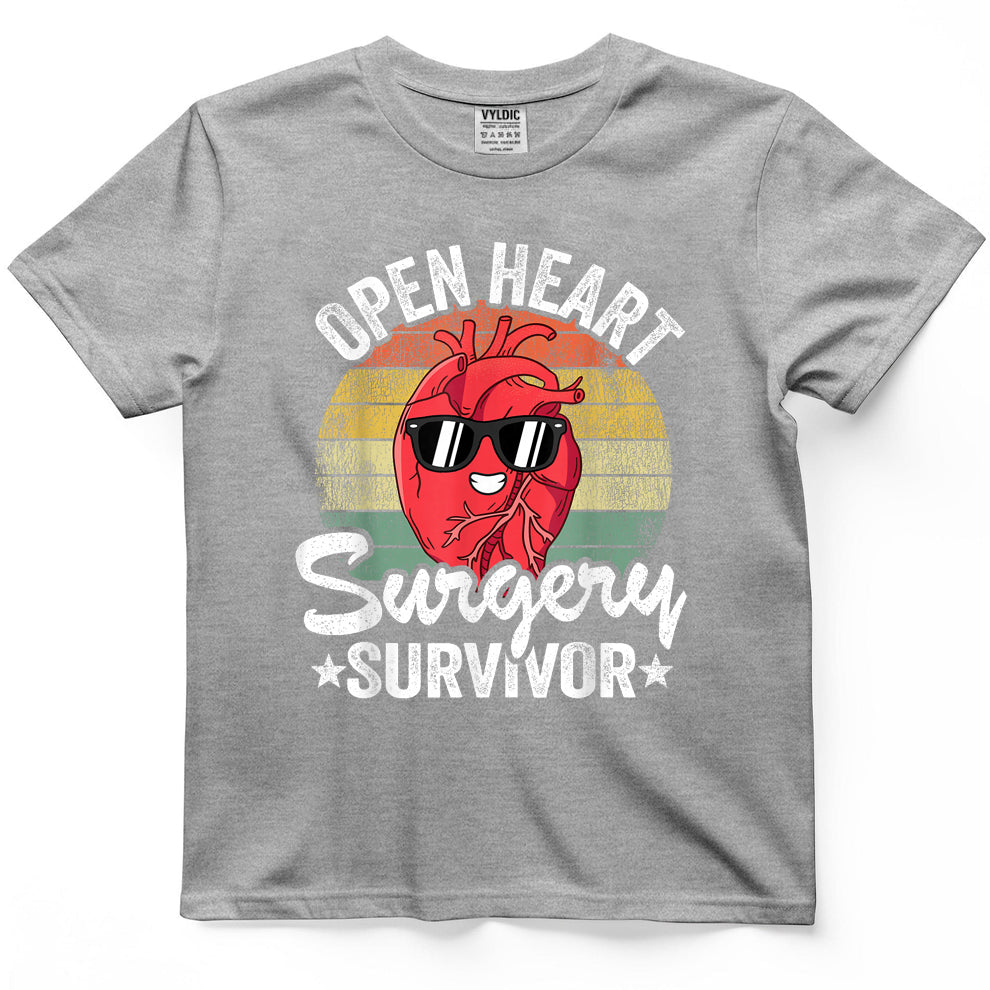 Open Heart Surgery Survivor Get Well Open Heart Surgery T-Shirt11