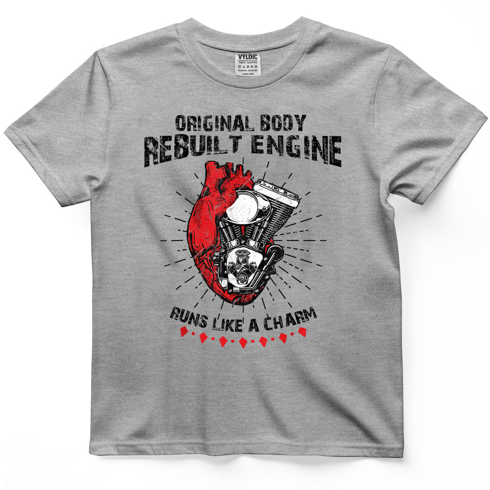 Funny Open Heart Surgery Original Body Rebuilt Engine T-Shirt