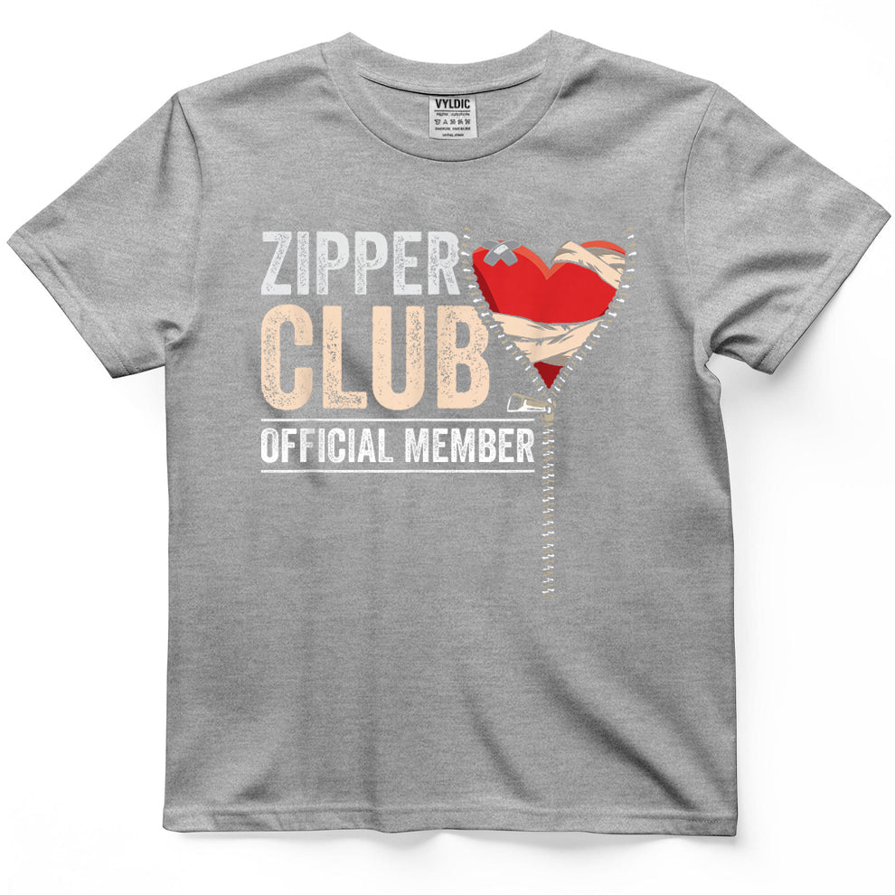 Open Heart Surgery Survivor Zipper Club Member Get Well Gift T-Shirt