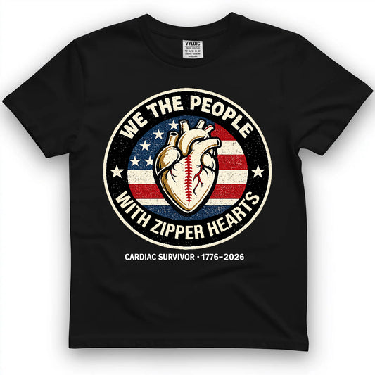 We The People With Zipper Hearts Shirt