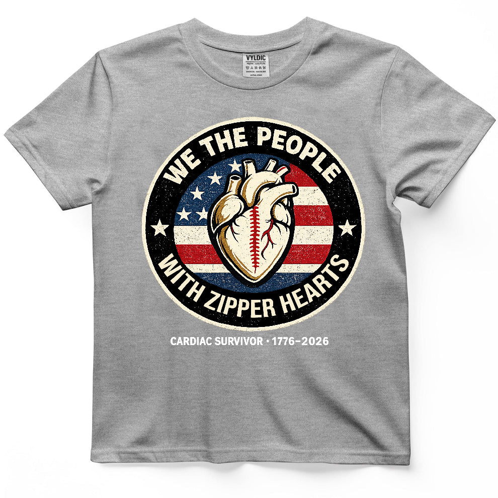 We The People With Zipper Hearts Shirt