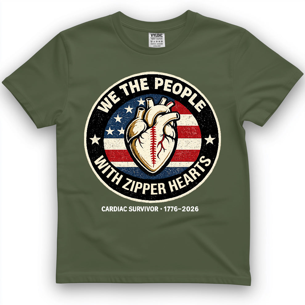 We The People With Zipper Hearts Shirt