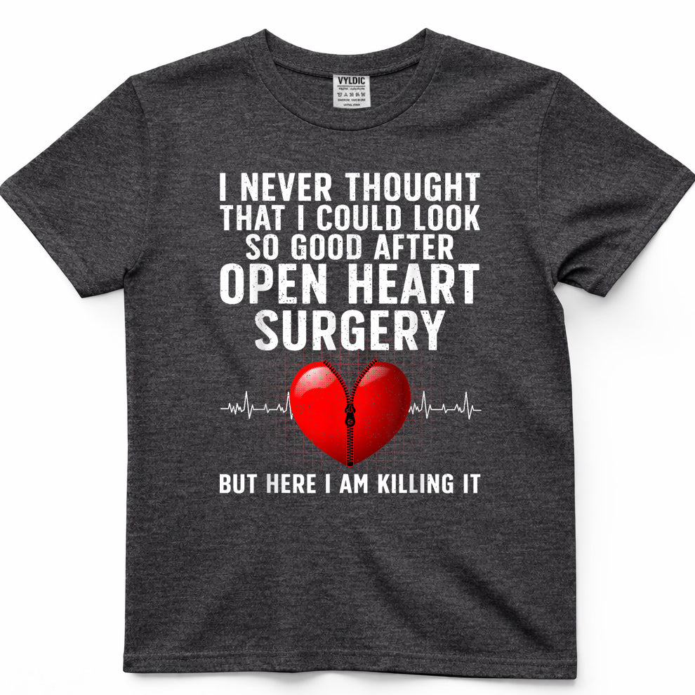Open Heart Surgery Art for Men Women Heart Patient Operation T-Shirt