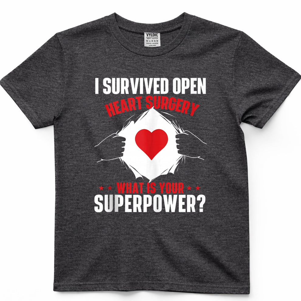 I Survived Open Heart Surgery Heart Attack Survivor Recovery T-Shirt