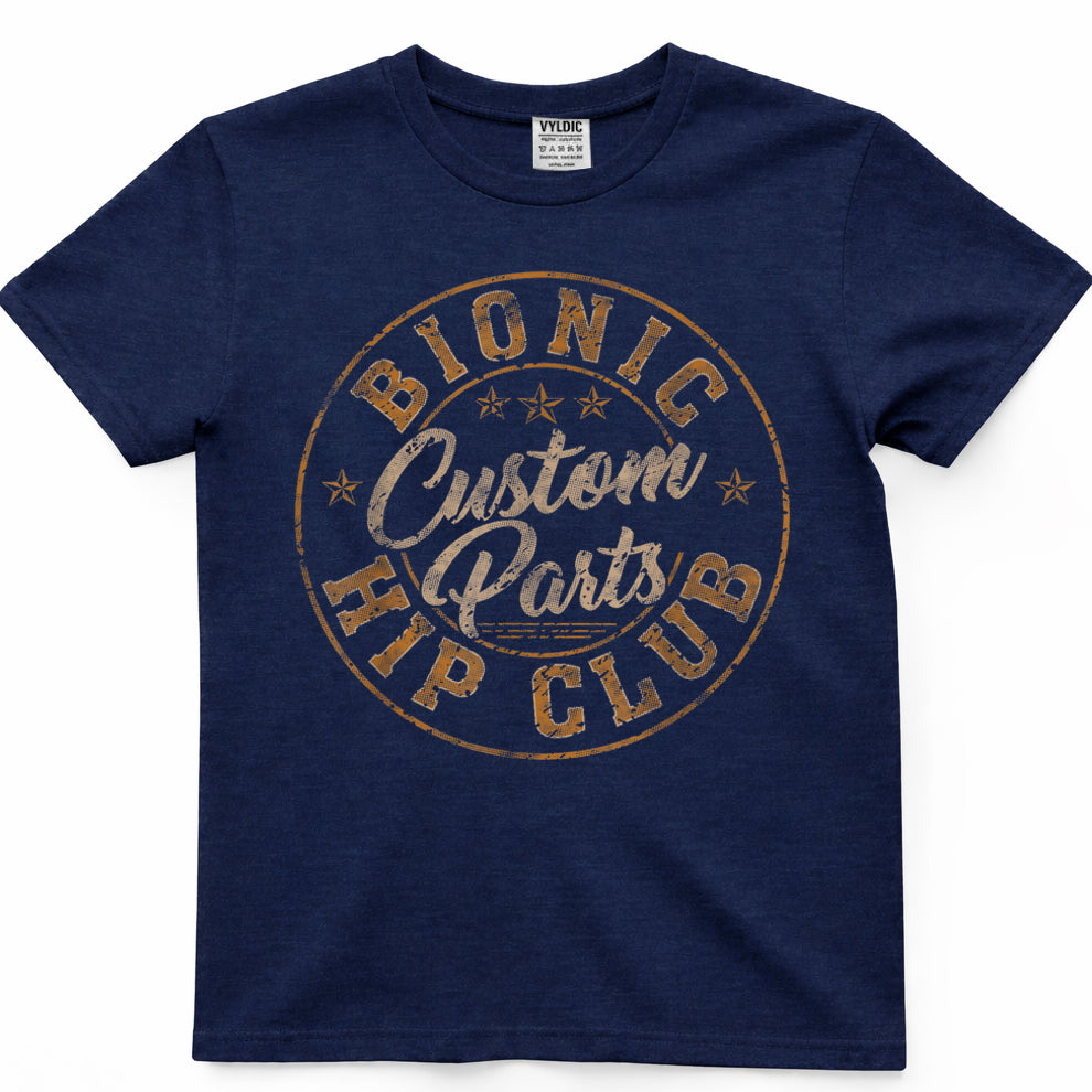 Bionic Hip Club Custom Parts Funny Hip Replacement T-Shirt