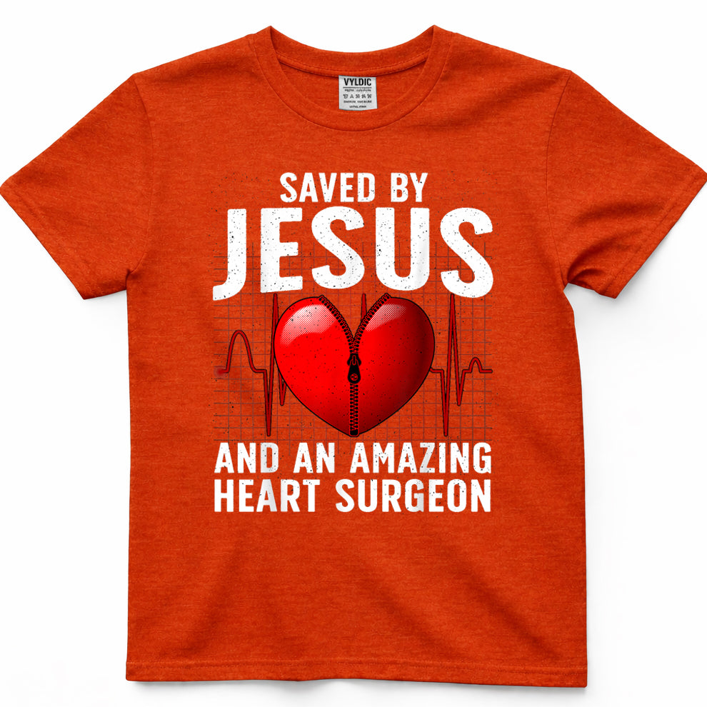 Cool Heart Surgery for Men Women Heart Cardiac Rehab Jesus T-Shirt