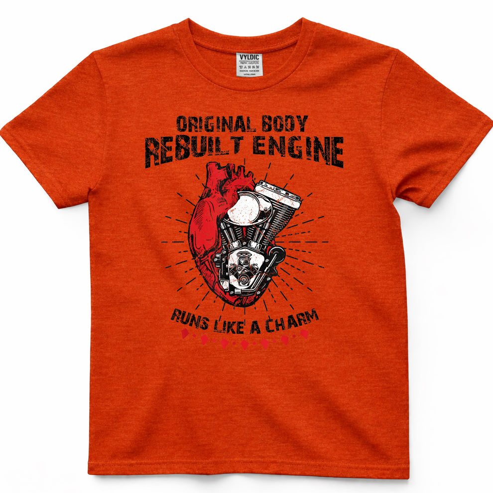 Funny Open Heart Surgery Original Body Rebuilt Engine T-Shirt