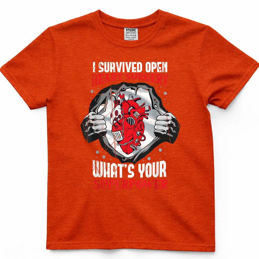 I Survived Open Heart Surgery What's Your Superpower T-Shirt