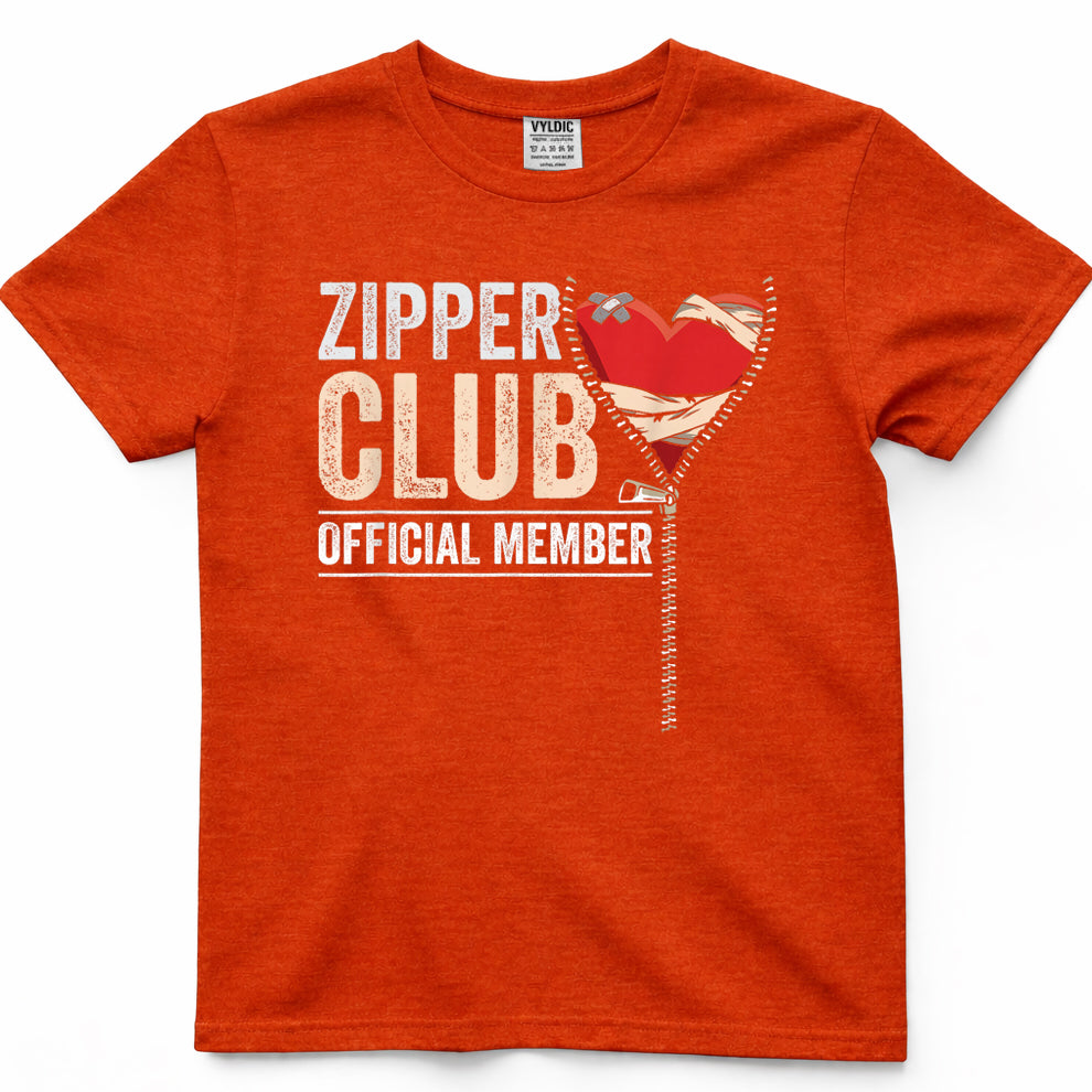Open Heart Surgery Survivor Zipper Club Member Get Well Gift T-Shirt