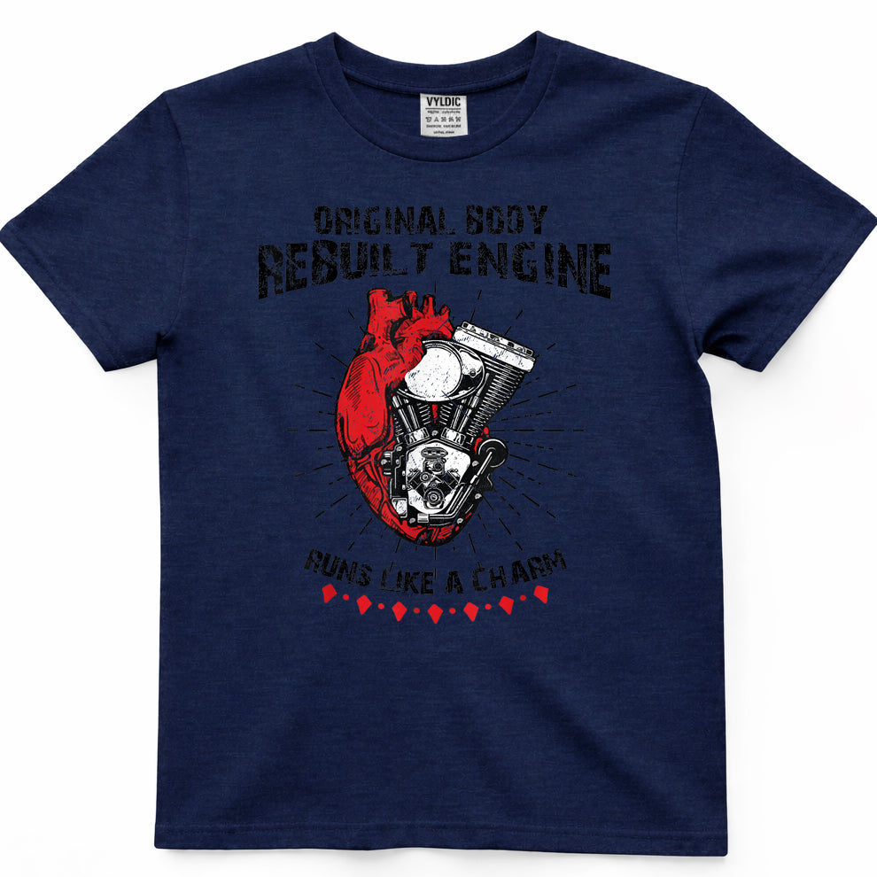 Funny Open Heart Surgery Original Body Rebuilt Engine T-Shirt