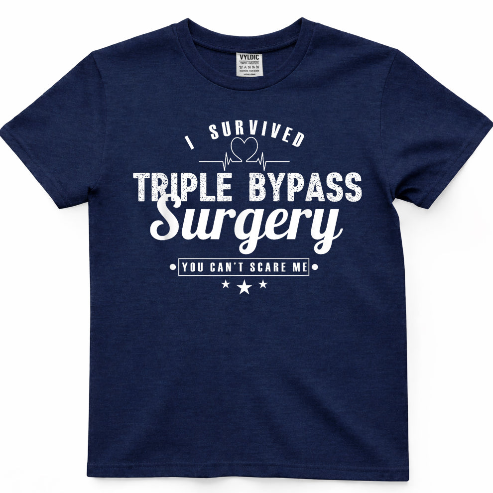 Open Heart Surgery Recovery Apparel I Survived Triple Bypass T-Shirt