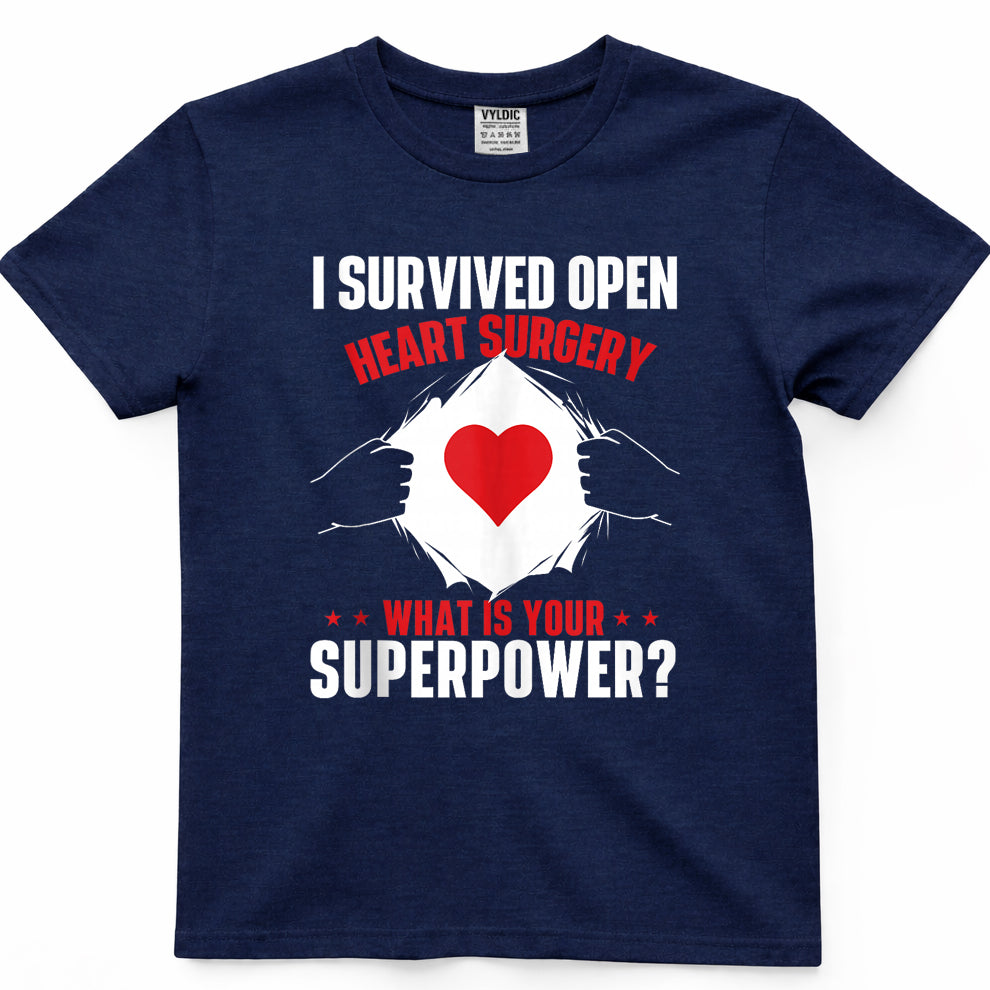 I Survived Open Heart Surgery Heart Attack Survivor Recovery T-Shirt