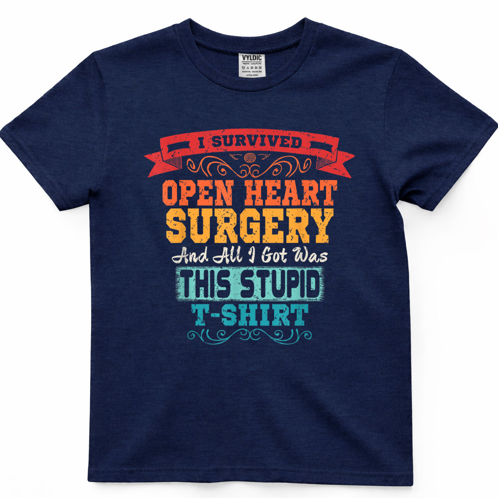 Open Heart Surgery Shirt Survivor Post Attack Recovery Gift T-Shirt