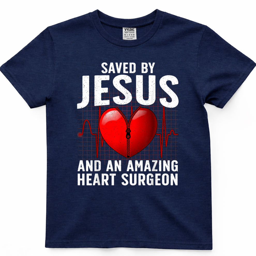 Cool Heart Surgery for Men Women Heart Cardiac Rehab Jesus T-Shirt