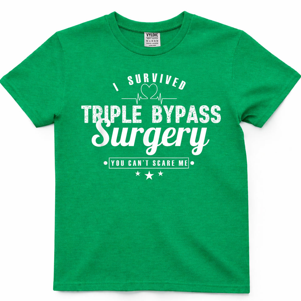 Open Heart Surgery Recovery Apparel I Survived Triple Bypass T-Shirt