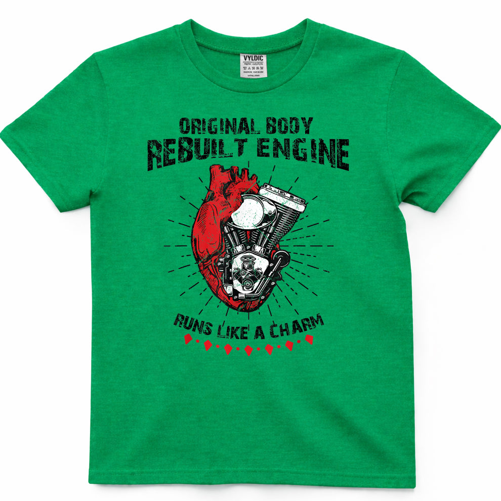 Funny Open Heart Surgery Original Body Rebuilt Engine T-Shirt