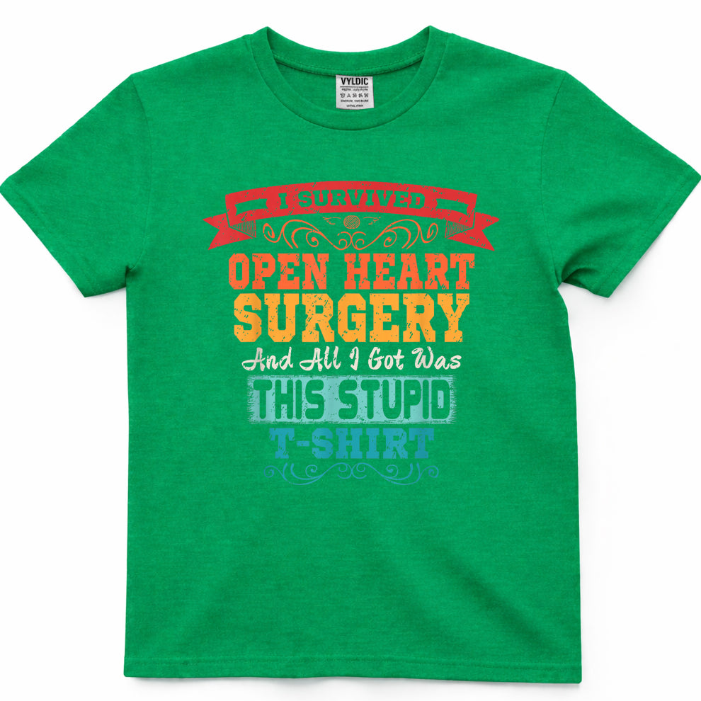 Open Heart Surgery Shirt Survivor Post Attack Recovery Gift T-Shirt