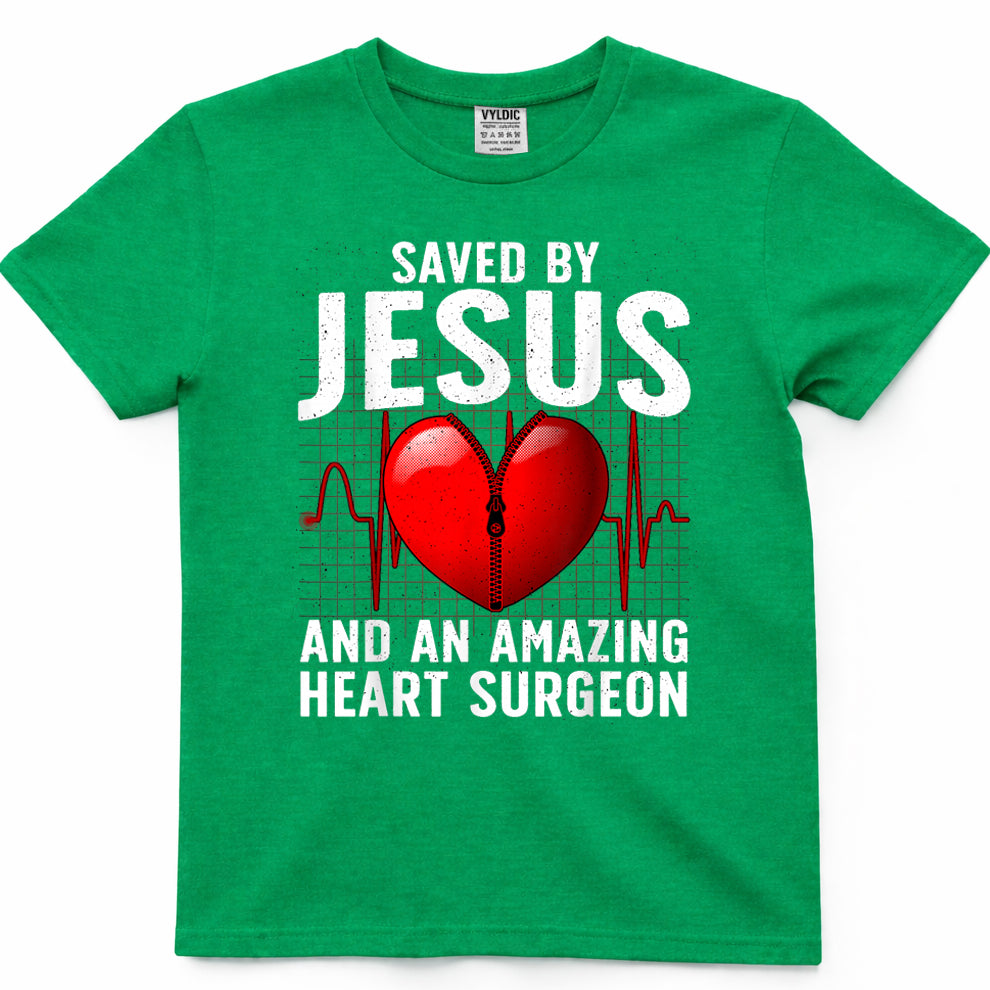 Cool Heart Surgery for Men Women Heart Cardiac Rehab Jesus T-Shirt