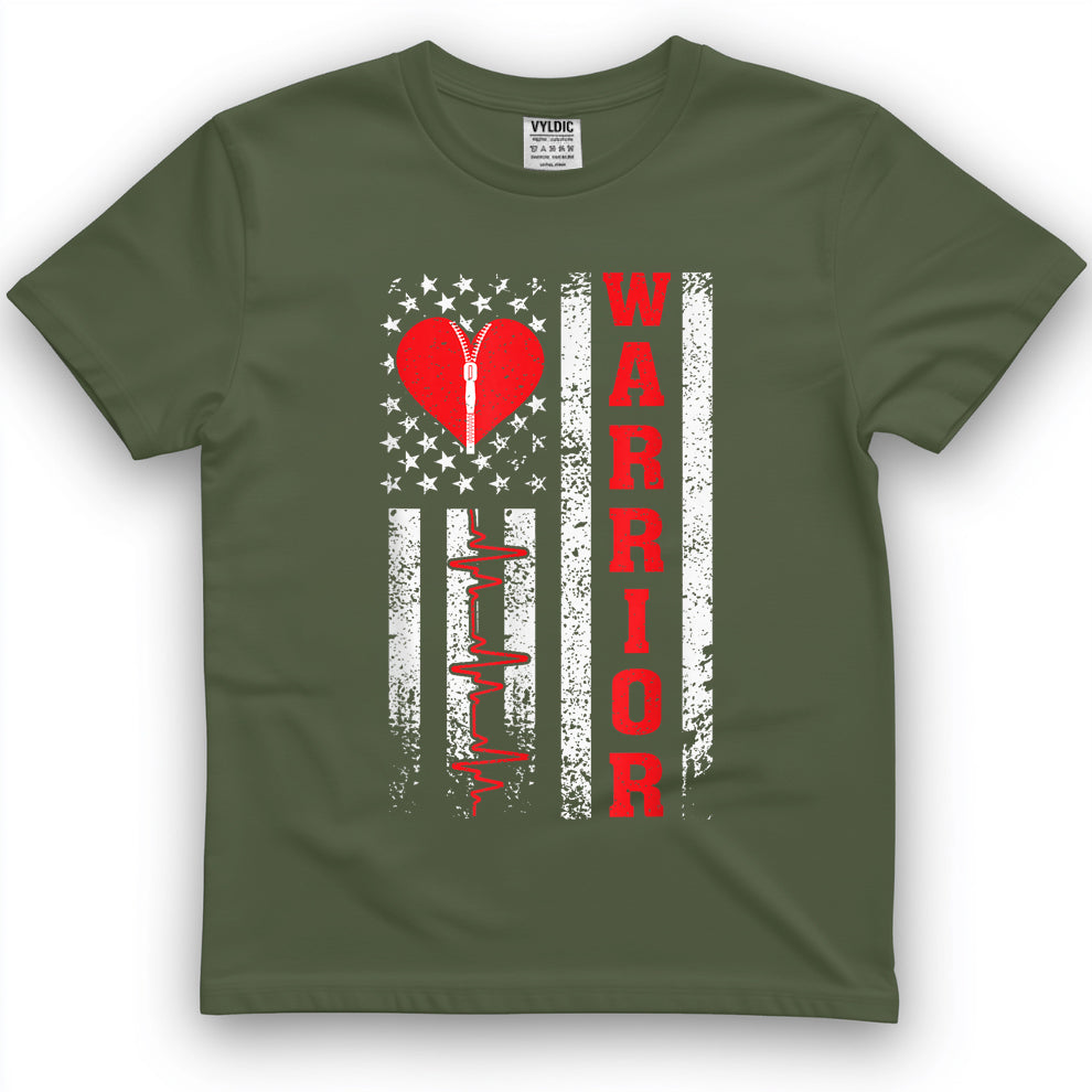 Open Heart Surgery Warrior Gift for Heart Patients Survivor T-Shirt1