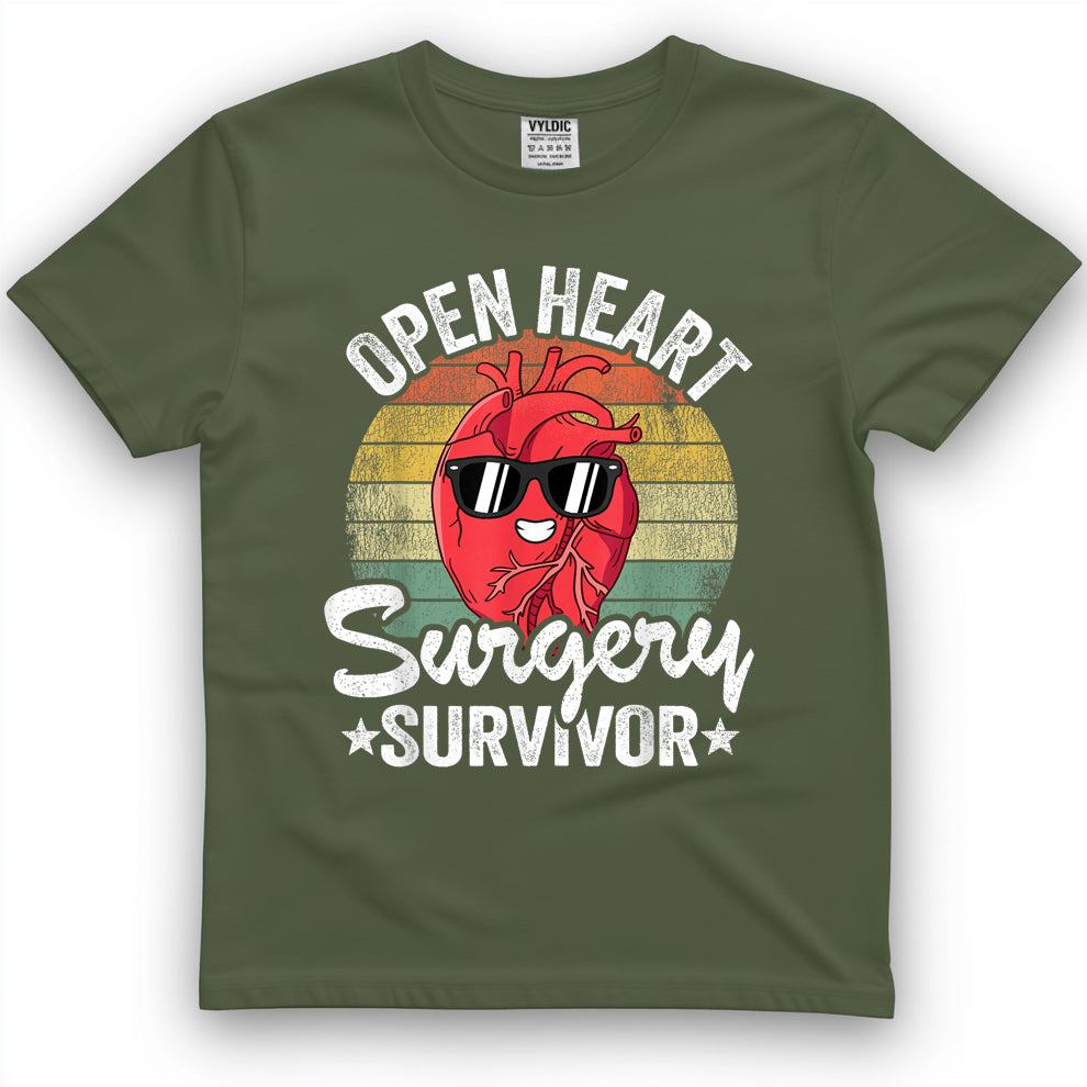 Open Heart Surgery Survivor Get Well Open Heart Surgery T-Shirt11