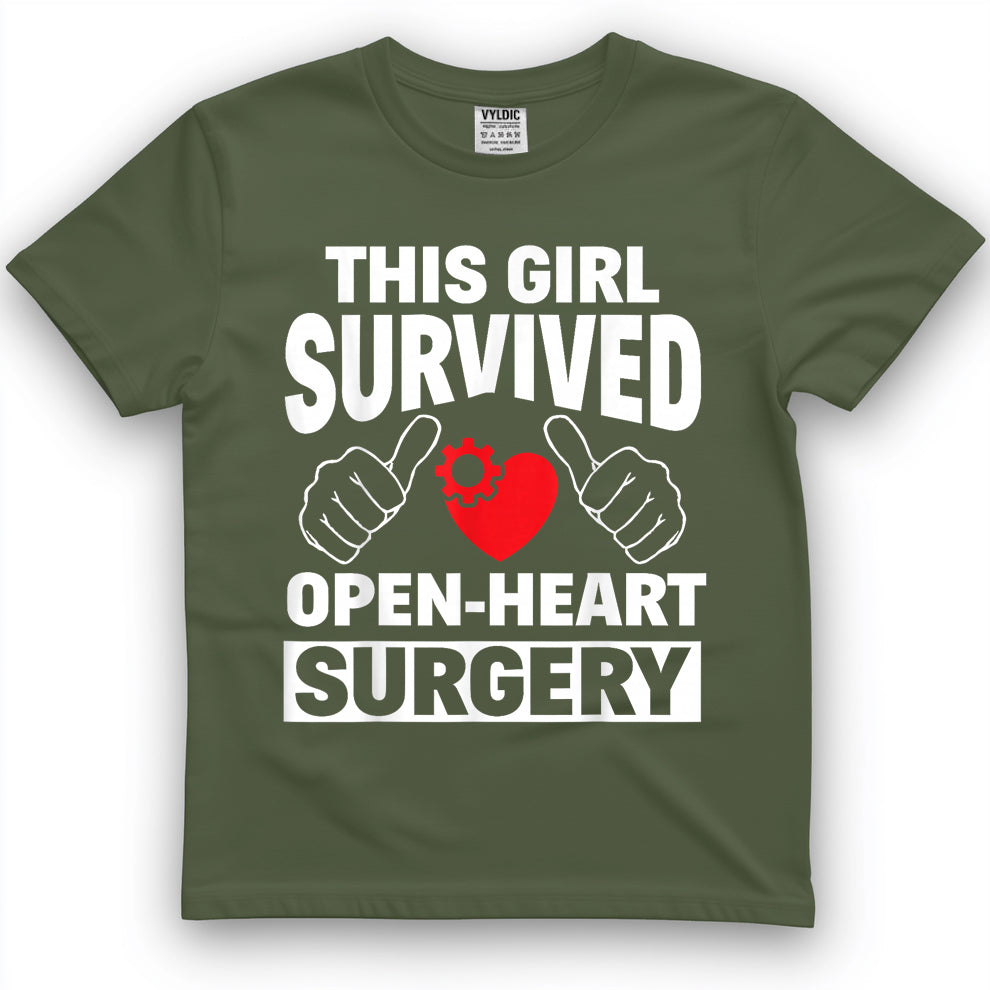 This Girl Survived Open Heart Surgery Get Well Women Gift T-Shirt