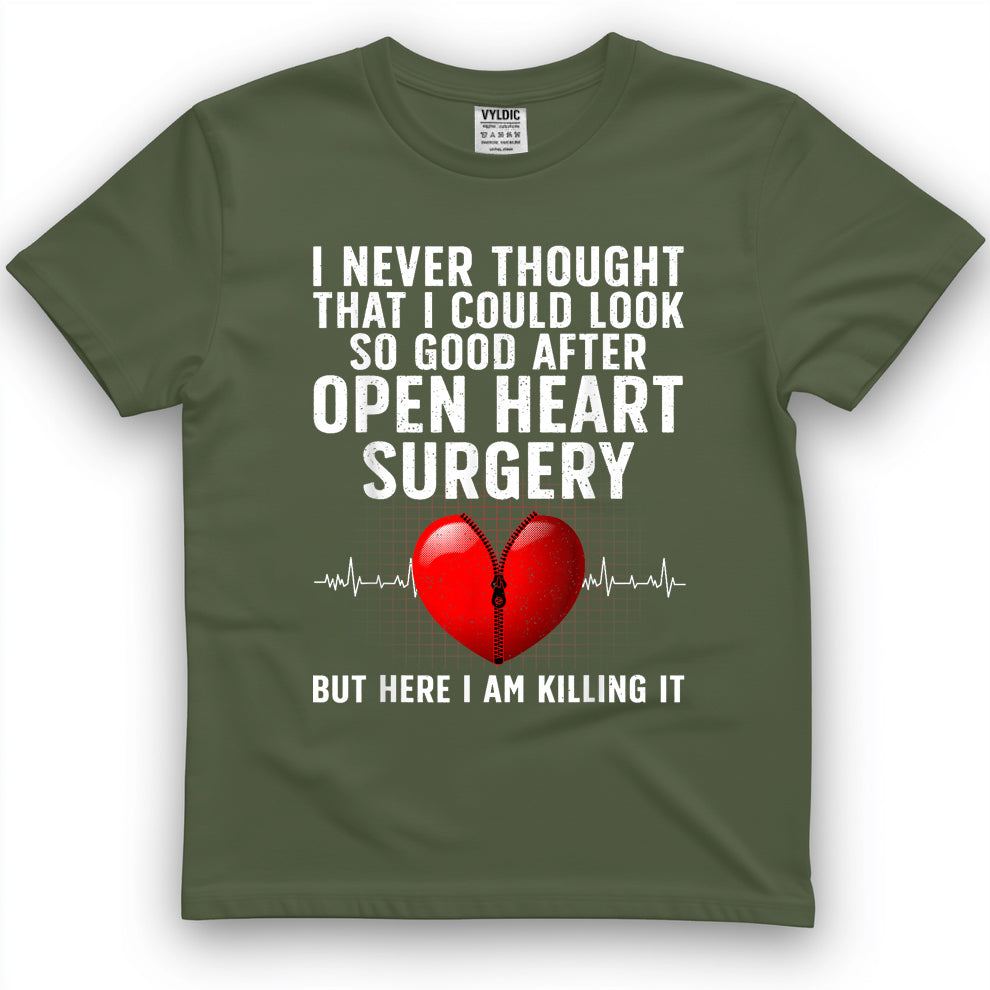 Open Heart Surgery Art for Men Women Heart Patient Operation T-Shirt
