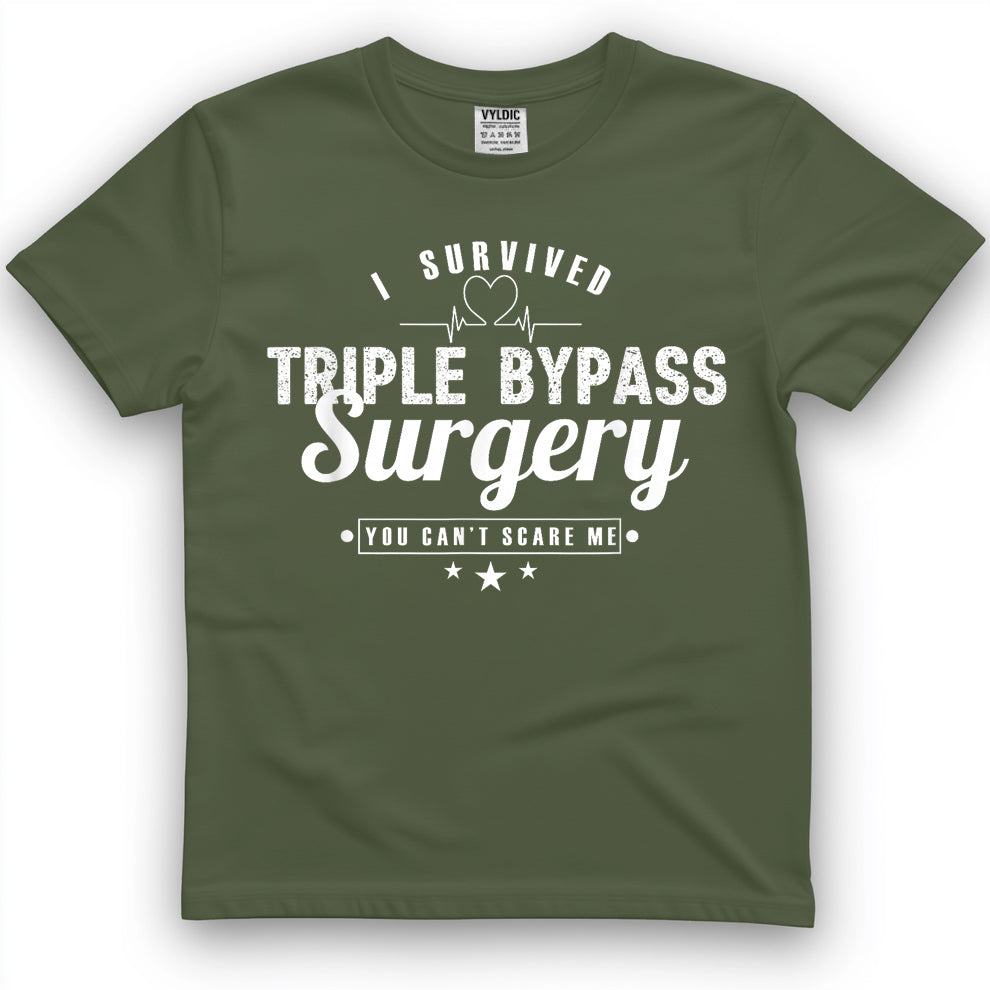 Open Heart Surgery Recovery Apparel I Survived Triple Bypass T-Shirt