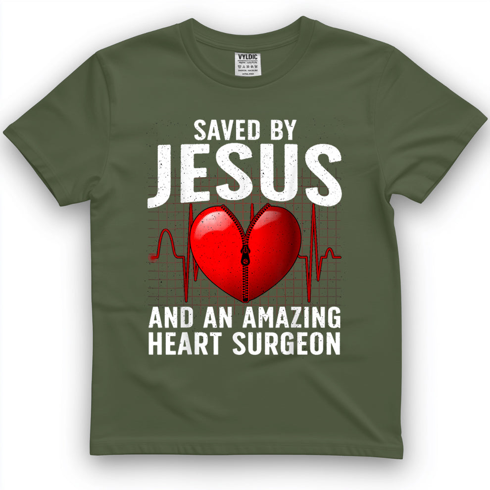 Cool Heart Surgery for Men Women Heart Cardiac Rehab Jesus T-Shirt