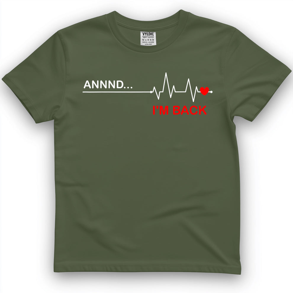 Coronary Bypass Artery Open Heart Diseases Surgery Heartbeat Short Sleeve T-Shirt