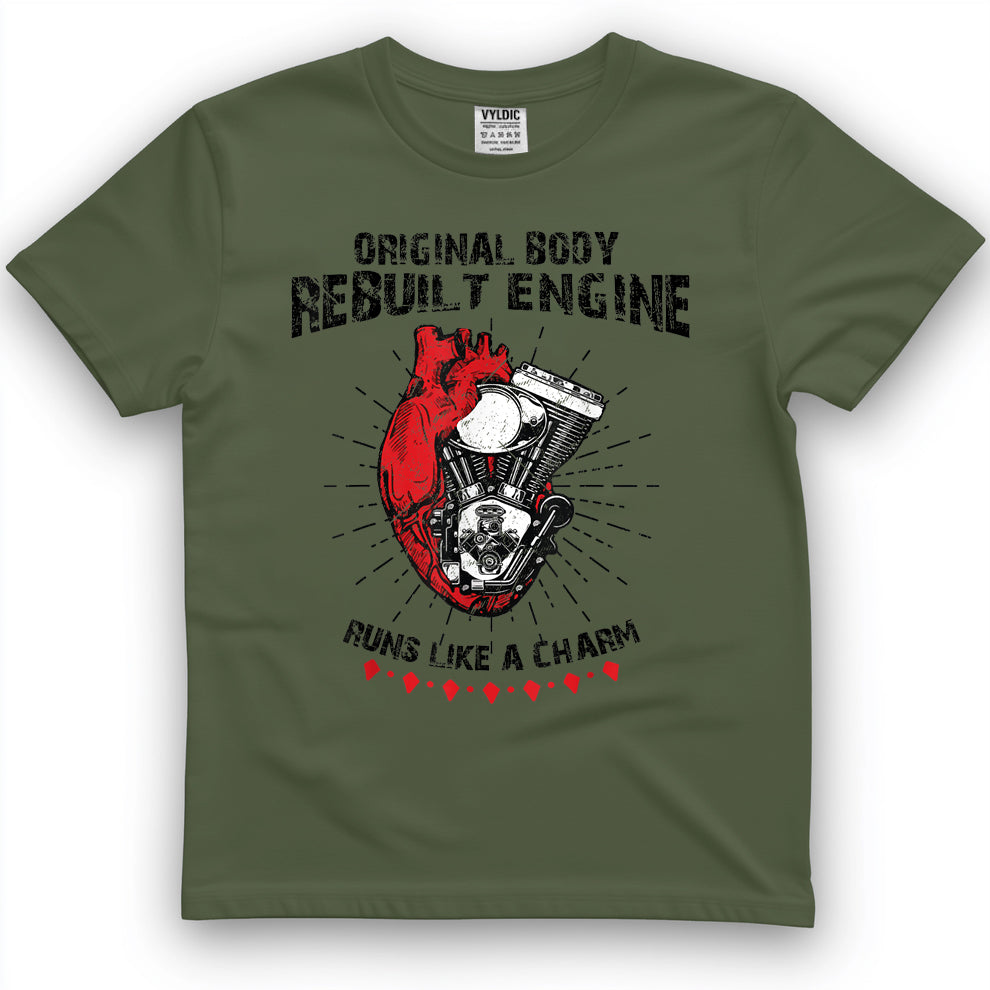 Funny Open Heart Surgery Original Body Rebuilt Engine T-Shirt