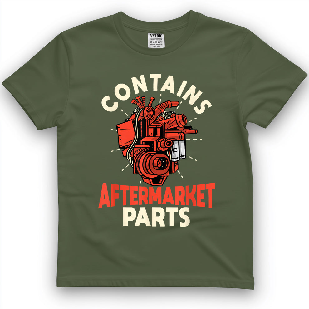 Contains Aftermarket Parts Open Heart Surgery Survivor mens T-Shirt