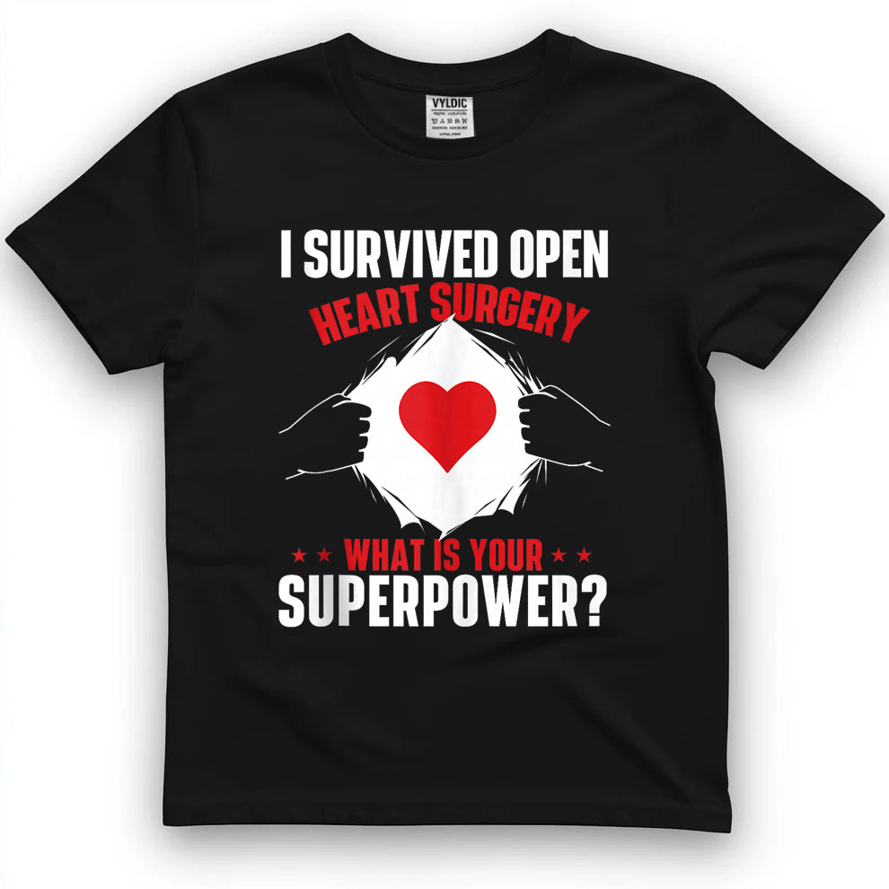 I Survived Open Heart Surgery Heart Attack Survivor Recovery T-Shirt