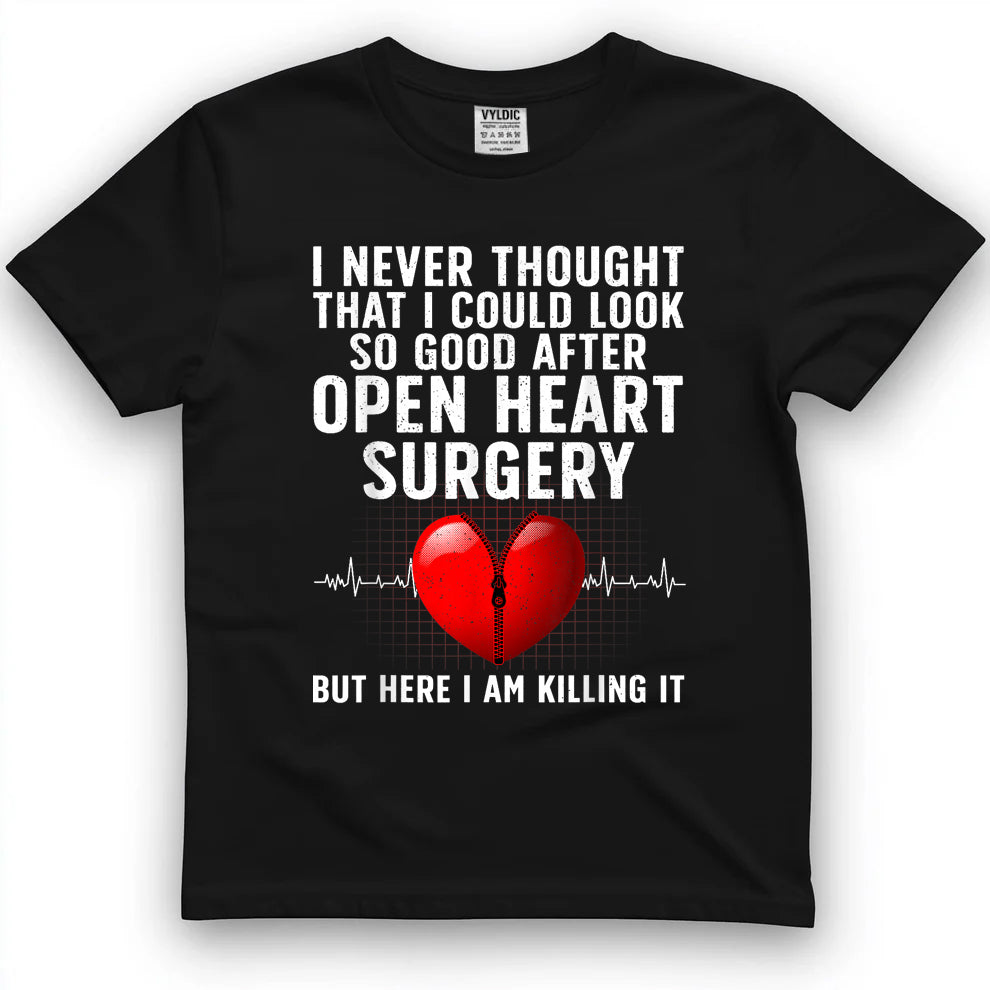 Open Heart Surgery Art for Men Women Heart Patient Operation T-Shirt