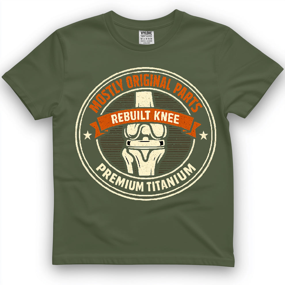 Mostly Original Parts Rebuilt Knee Shirt